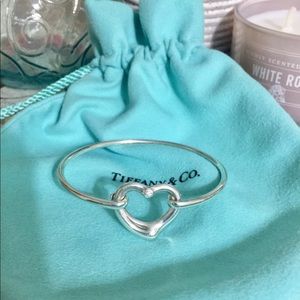 *RETIRED* Tiffany & Co. diamond open heart bangle